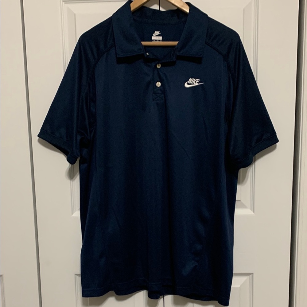 Nike Blue Polo Shirt Classic Athletic Design